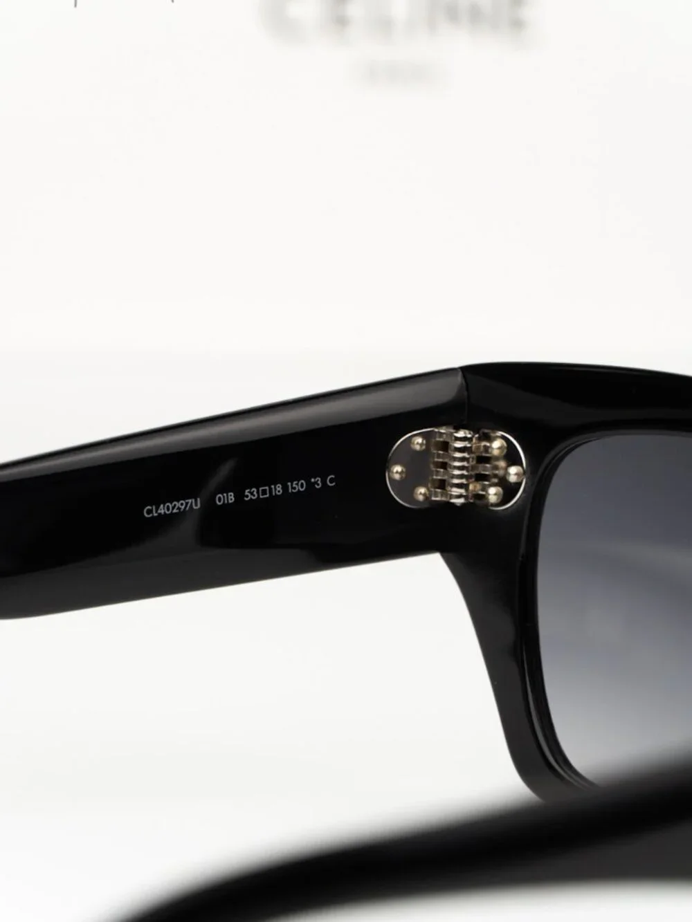 Celine Men Sunglasses Black Grey Gradient Cat Eye CL40297U 01B NEW AUTHENTIC